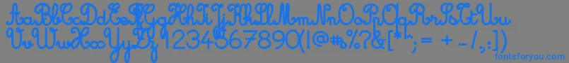 Cursivestandardbold Font – Blue Fonts on Gray Background