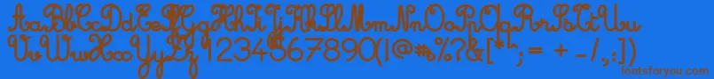 Cursivestandardbold Font – Brown Fonts on Blue Background