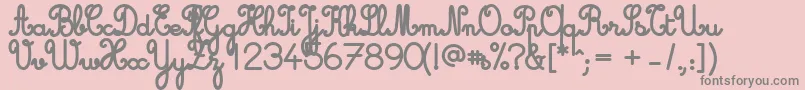 Cursivestandardbold Font – Gray Fonts on Pink Background