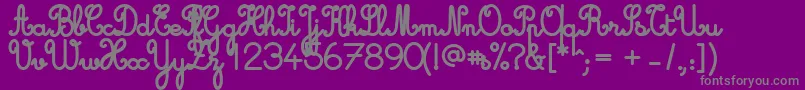 Cursivestandardbold Font – Gray Fonts on Purple Background