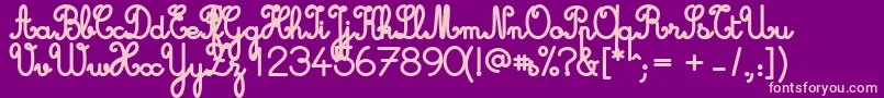 Cursivestandardbold Font – Pink Fonts on Purple Background