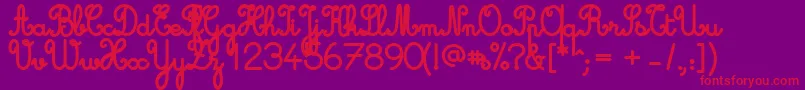 Cursivestandardbold Font – Red Fonts on Purple Background