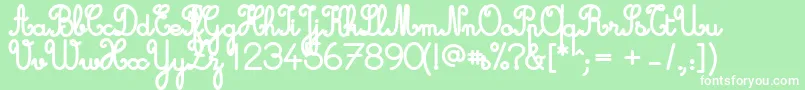 Cursivestandardbold Font – White Fonts on Green Background