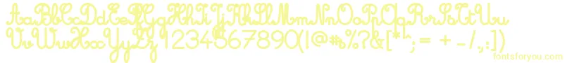Cursivestandardbold Font – Yellow Fonts on White Background