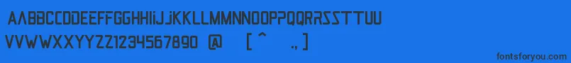 JetPilotRegular Font – Black Fonts on Blue Background