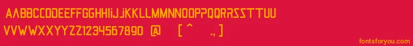 JetPilotRegular Font – Orange Fonts on Red Background