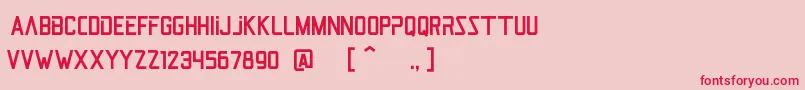 JetPilotRegular Font – Red Fonts on Pink Background