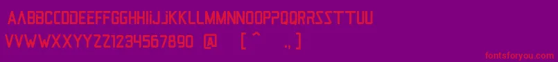 JetPilotRegular Font – Red Fonts on Purple Background