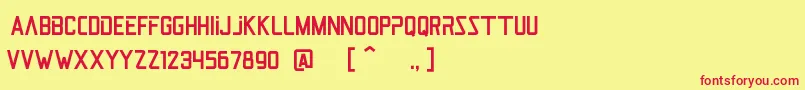 JetPilotRegular Font – Red Fonts on Yellow Background