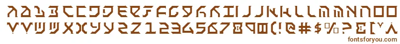Fantl-fontti – ruskeat fontit valkoisella taustalla