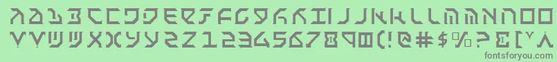 フォントFantl – 緑の背景に灰色の文字