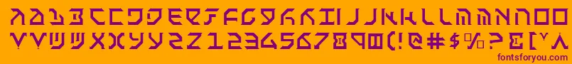 フォントFantl – オレンジの背景に紫のフォント