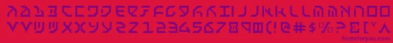 Fantl Font – Purple Fonts on Red Background