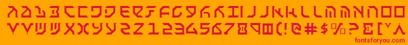 Fantl Font – Red Fonts on Orange Background