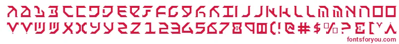 フォントFantl – 白い背景に赤い文字