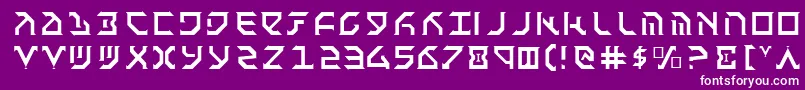 フォントFantl – 紫の背景に白い文字