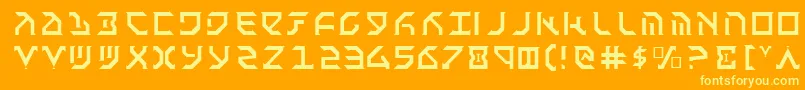 Fantl Font – Yellow Fonts on Orange Background