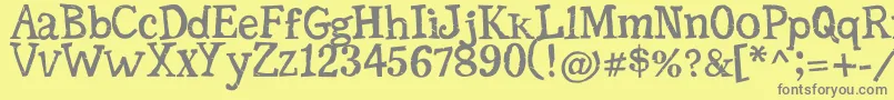 Czcionka SerifficGrunge – szare czcionki na żółtym tle