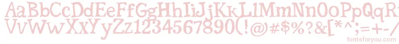 SerifficGrunge Font – Pink Fonts on White Background