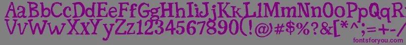 SerifficGrunge-Schriftart – Violette Schriften auf grauem Hintergrund