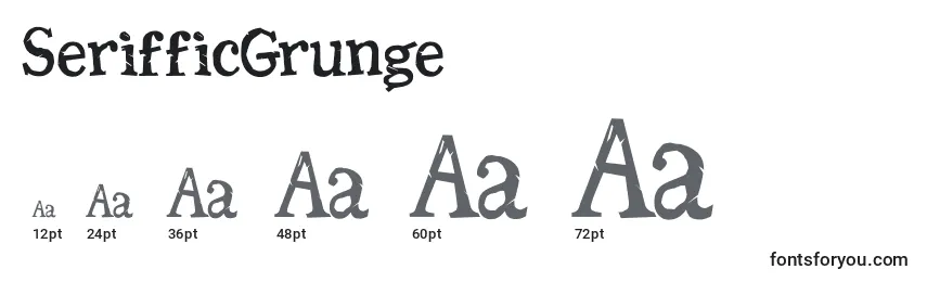 Größen der Schriftart SerifficGrunge