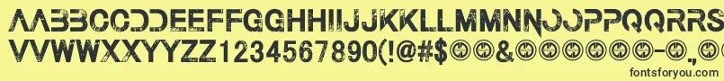 Thelastcall Font – Black Fonts on Yellow Background