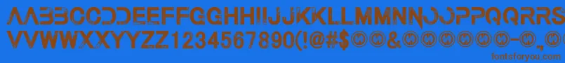 Шрифт Thelastcall – коричневые шрифты на синем фоне