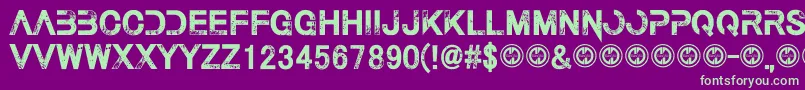 Thelastcall Font – Green Fonts on Purple Background