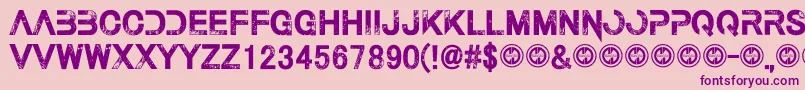 Thelastcall Font – Purple Fonts on Pink Background