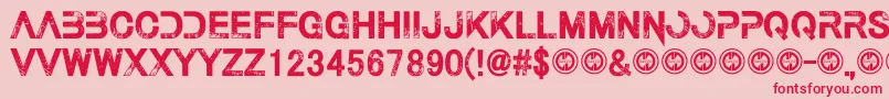 Thelastcall Font – Red Fonts on Pink Background