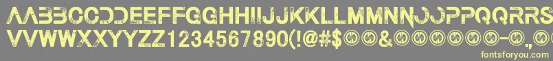 Thelastcall Font – Yellow Fonts on Gray Background