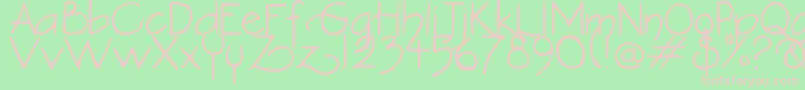 DjbConstanceBeauregard Font – Pink Fonts on Green Background