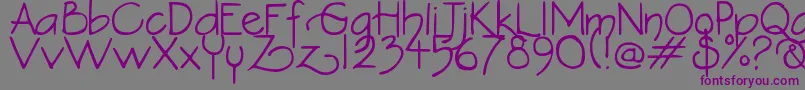 DjbConstanceBeauregard Font – Purple Fonts on Gray Background