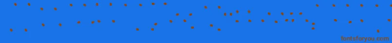 JuicyFruityHighlights Font – Brown Fonts on Blue Background