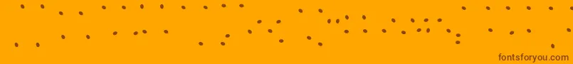 JuicyFruityHighlights Font – Brown Fonts on Orange Background