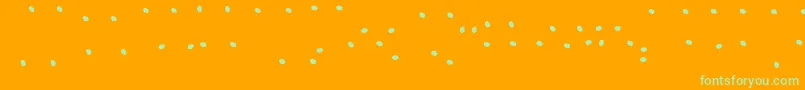 JuicyFruityHighlights Font – Green Fonts on Orange Background