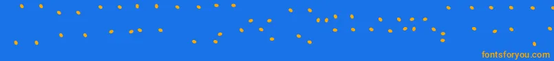 JuicyFruityHighlights Font – Orange Fonts on Blue Background