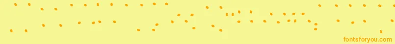 JuicyFruityHighlights Font – Orange Fonts on Yellow Background