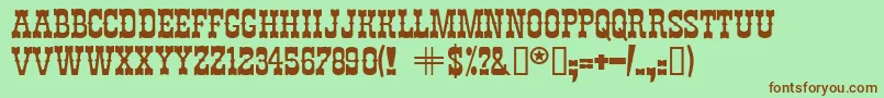 Chibola-Schriftart – Braune Schriften auf grünem Hintergrund