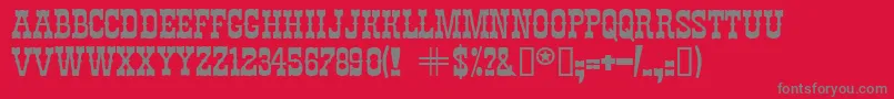 Chibola Font – Gray Fonts on Red Background