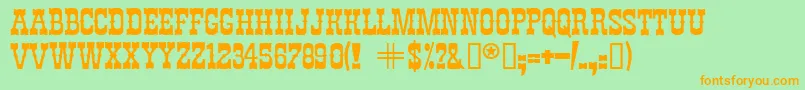 Chibola-Schriftart – Orangefarbene Schriften auf grünem Hintergrund