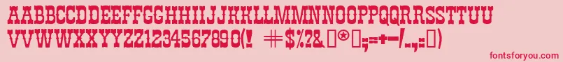 Chibola-Schriftart – Rote Schriften auf rosa Hintergrund