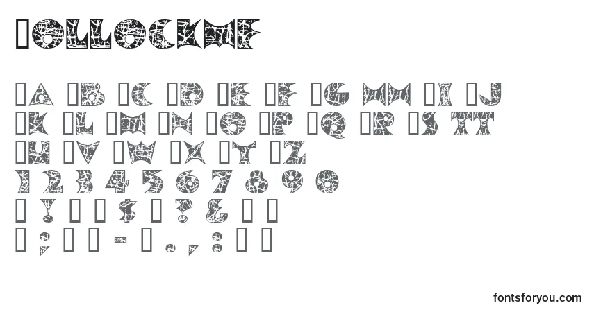 Schriftart Pollockmf – Alphabet, Zahlen, spezielle Symbole