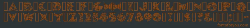 Pollockmf-fontti – ruskeat fontit mustalla taustalla