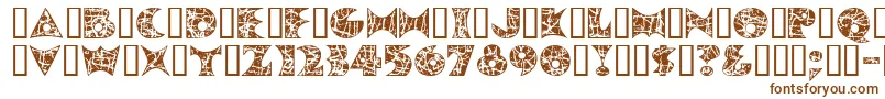 Шрифт Pollockmf – коричневые шрифты на белом фоне