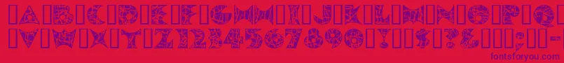 Шрифт Pollockmf – фиолетовые шрифты на красном фоне