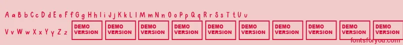 BetterTogetherSpaced Font – Red Fonts on Pink Background