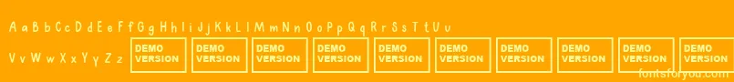 BetterTogetherSpaced Font – Yellow Fonts on Orange Background