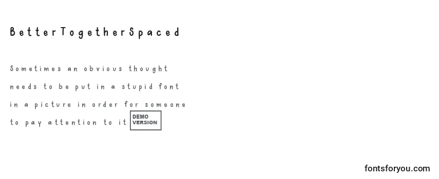 BetterTogetherSpaced Font