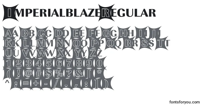 Schriftart ImperialblazeRegular – Alphabet, Zahlen, spezielle Symbole